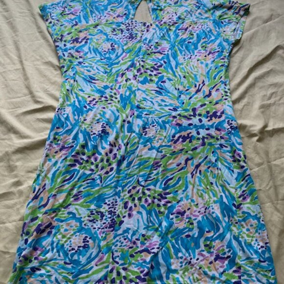 Lilly Pulitzer | Tropical Print Shift Dress | Multicolor | Size M | Used - Picture 4 of 5